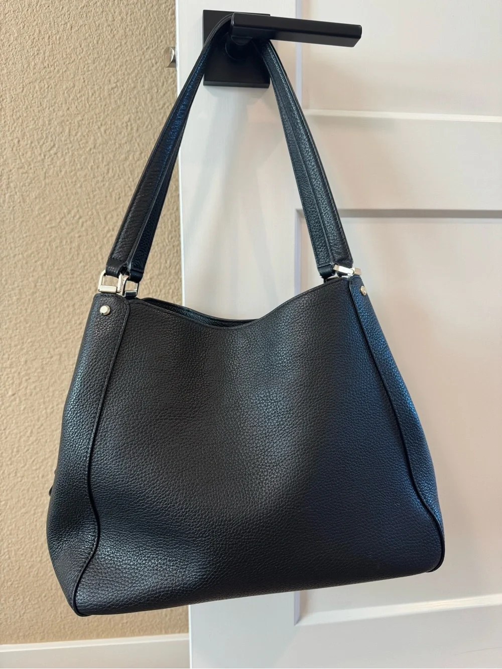 kate spade Black Pebbled Leather Shoulder Tote
